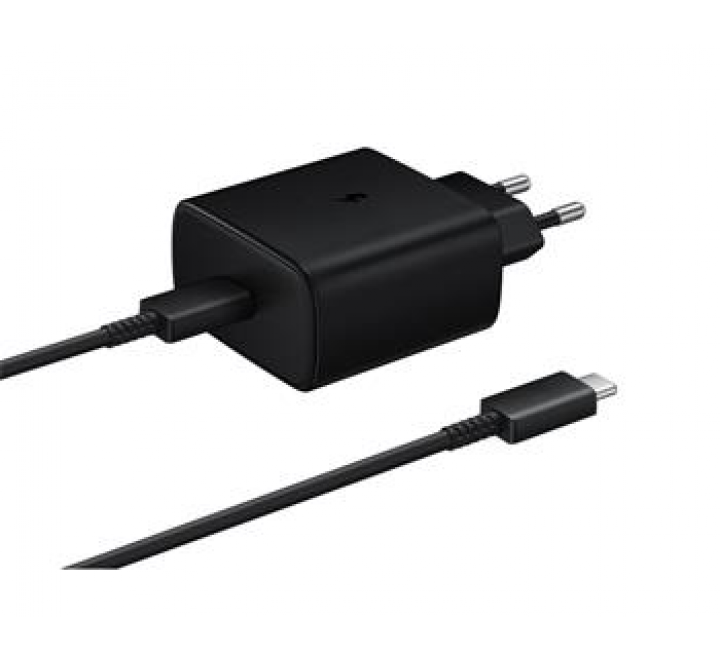 EP-TA845EBE + EP-DW767JBE Samsung 45W Cestovní nabíječka + USB-C/USB-C Datový Kabel Black (OOB Bulk)