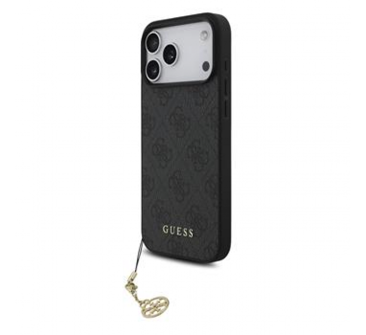 Guess 4G Charm Zadní Kryt pro iPhone 17 Pro Max Tone on Tone Grey