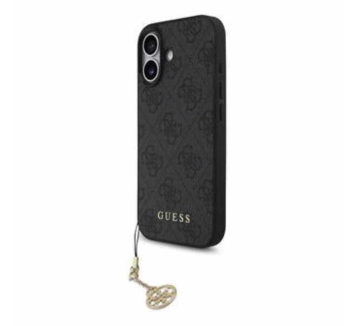 Guess 4G Charm Zadní Kryt pro iPhone 17 Tone on Tone Grey
