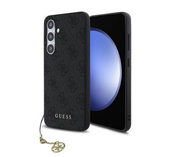 Guess 4G Charm Zadní Kryt pro Samsung Galaxy S24 FE Grey