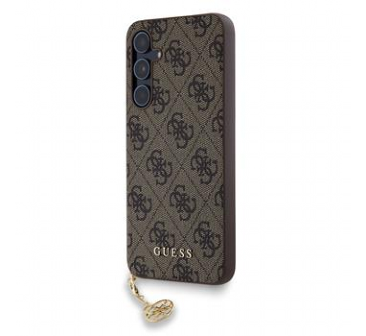 Guess 4G Charms Zadní Kryt pro Samsung Galaxy A55 Brown