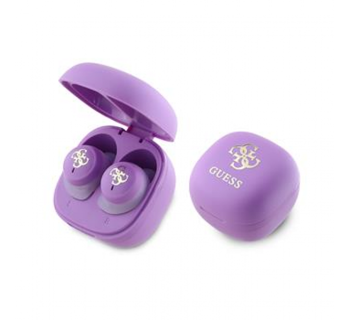 Guess 4G Logo Mini TWS Bezdrátová Sluchátka Purple