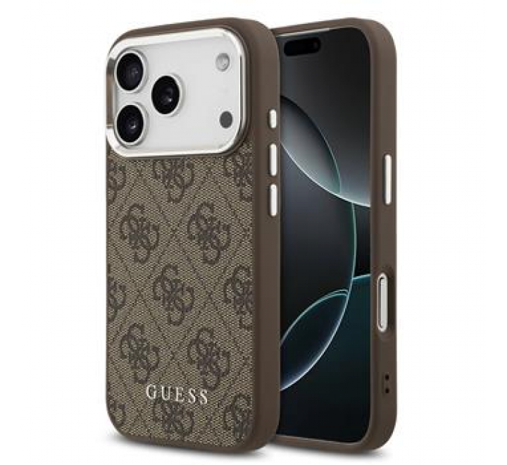 Guess 4G MagSafe Zadní Kryt pro iPhone 17 Pro Brown
