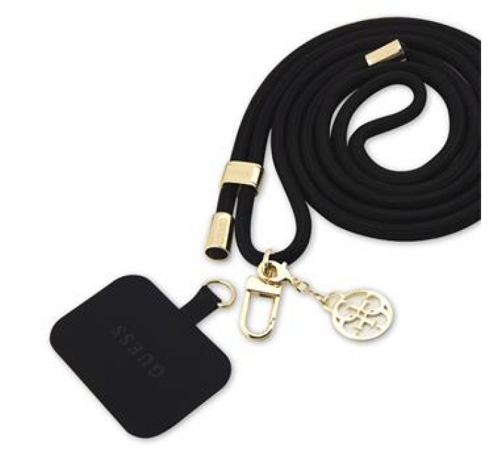 Guess Crossbody Popruh Cord 4G Charm Gold/Black