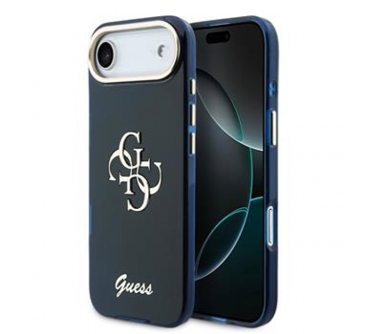 Guess IML 4G Script Metal Logo Zadní Kryt pro iPhone Air Blue