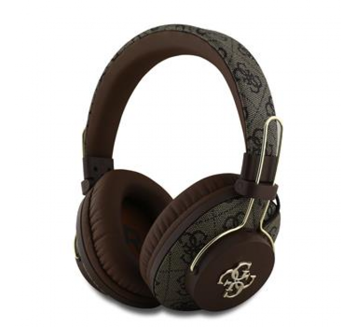 Guess PU 4G Metal Logo ENC Bezdrátová Sluchátka Brown