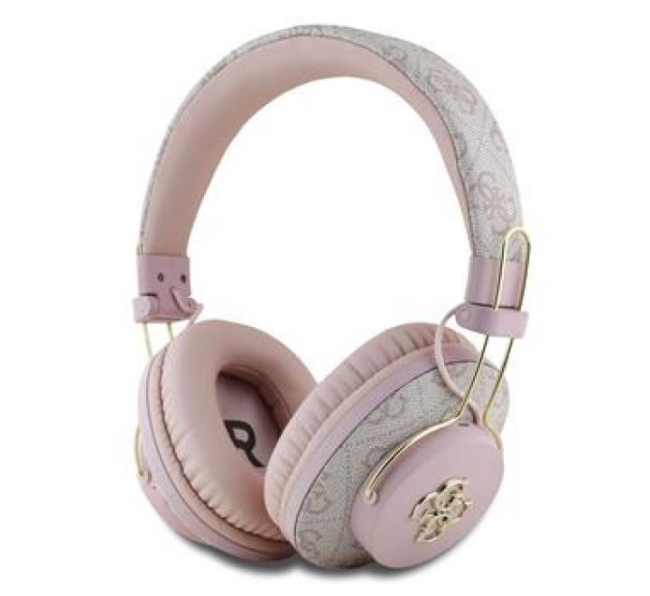 Guess PU 4G Metal Logo ENC Bezdrátová Sluchátka Pink