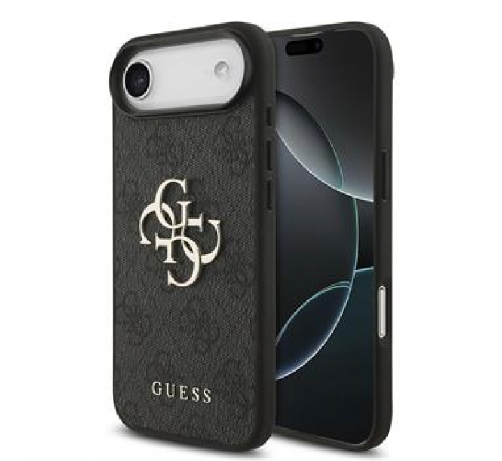 Guess PU 4G Metal Logo Zadní Kryt pro iPhone Air Grey