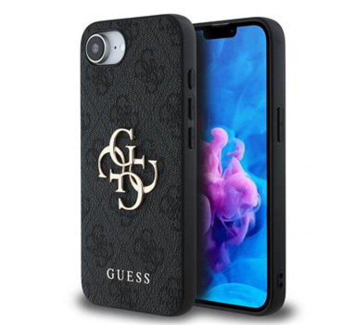 Guess PU 4G Metal Logo Zadní Kryt pro iPhone SE4 Grey