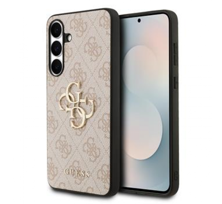 Guess PU 4G Metal Logo Zadní Kryt pro Samsung Galaxy S25 FE Pink