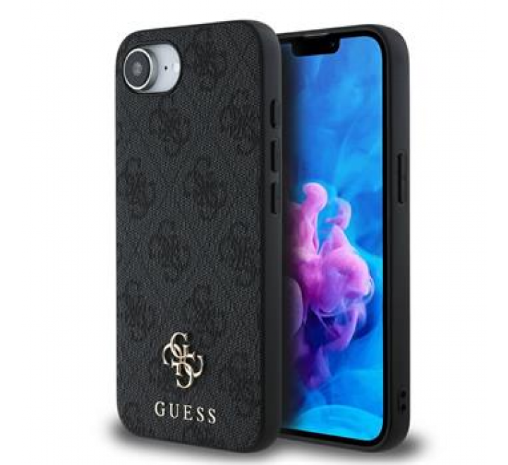 Guess PU 4G Small Metal Logo MagSafe Zadní Kryt pro iPhone SE4 Grey