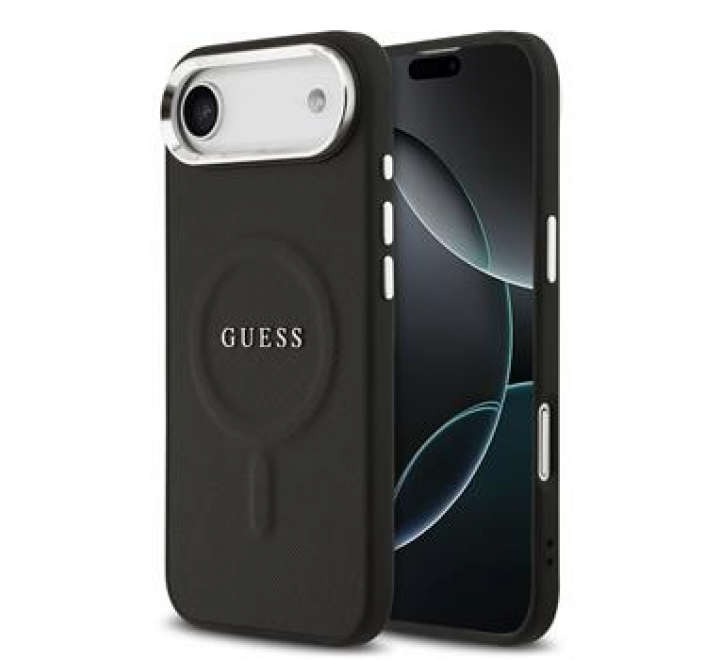 Guess PU Saffiano MagSafe Zadní Kryt pro iPhone 17 Air Black