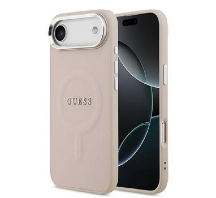 Guess PU Saffiano MagSafe Zadní Kryt pro iPhone 17 Air Pink