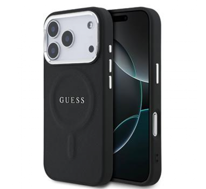 Guess PU Saffiano MagSafe Zadní Kryt pro iPhone 17 Pro Black