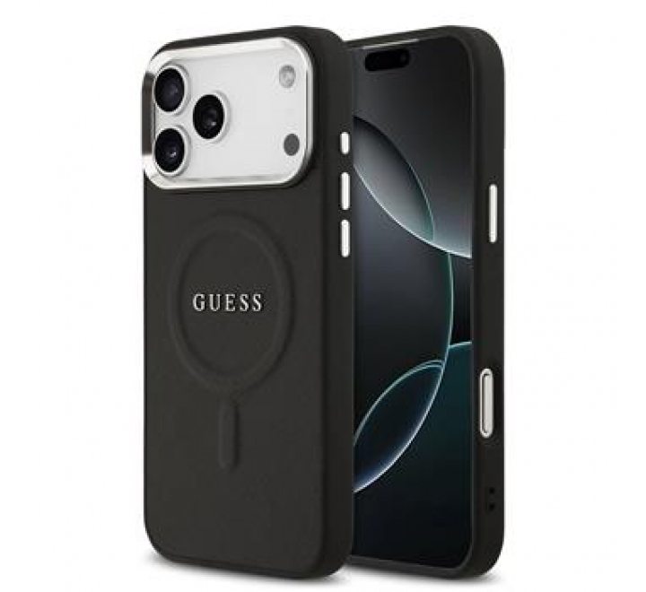 Guess PU Saffiano MagSafe Zadní Kryt pro iPhone 17 Pro Max Black