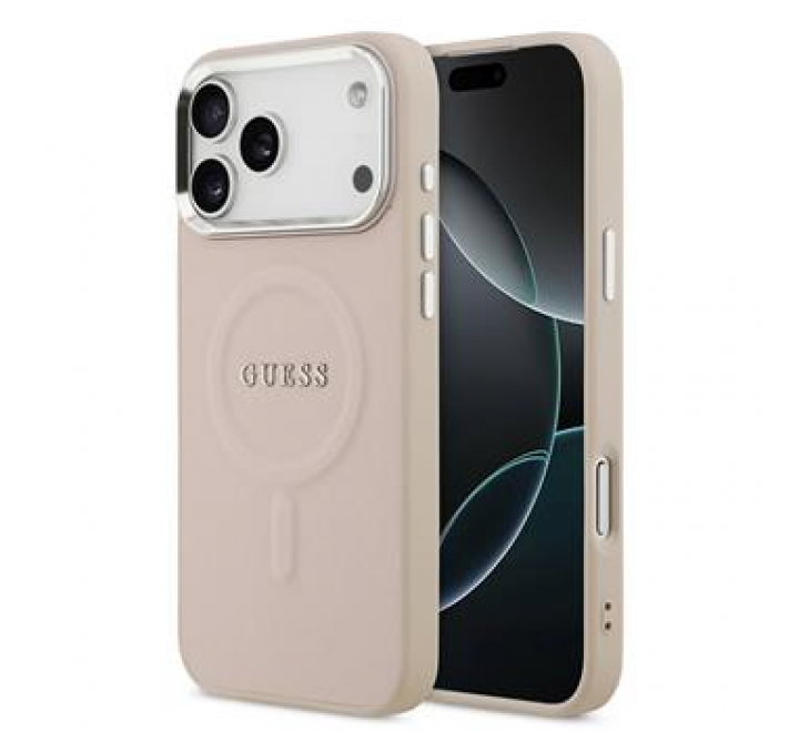 Guess PU Saffiano MagSafe Zadní Kryt pro iPhone 17 Pro Max Pink