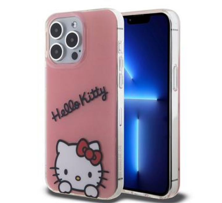 Hello Kitty IML Daydreaming Logo Zadní Kryt pro iPhone 13 Pro Pink