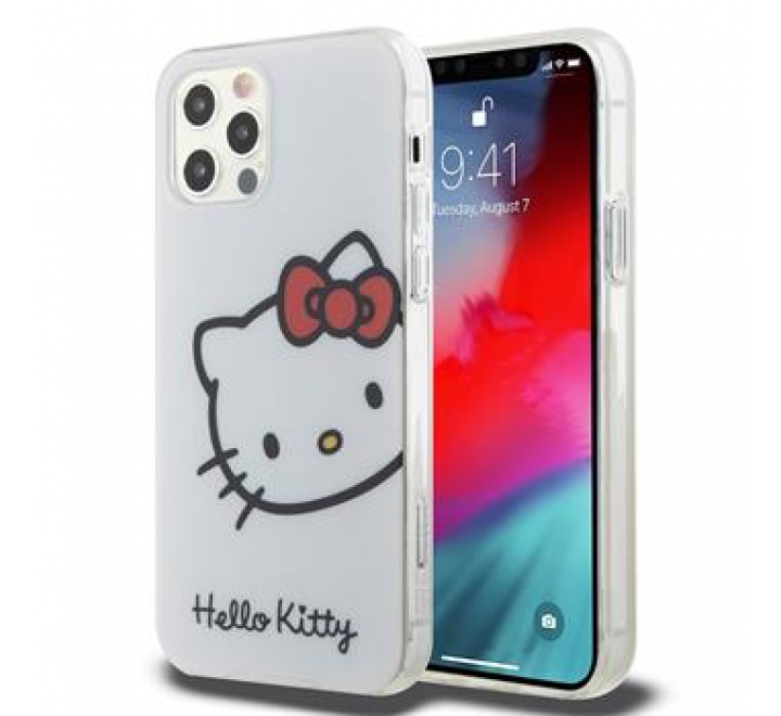 Hello Kitty IML Head Logo Zadní Kryt pro iPhone 12/12 Pro White 
