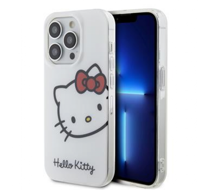 Hello Kitty IML Head Logo Zadní Kryt pro iPhone 13 Pro White 