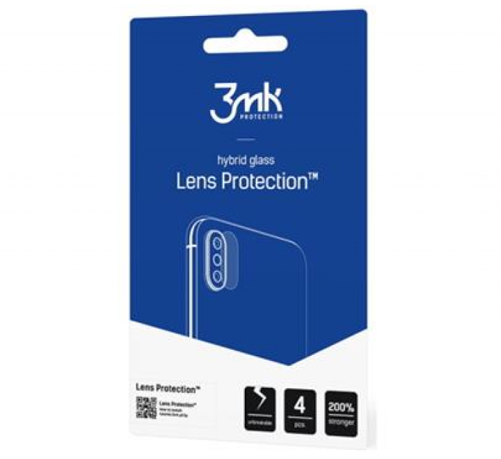 Hybridní sklo 3mk Lens ochrana kamery pro Apple iPhone 12 Pro (4ks)