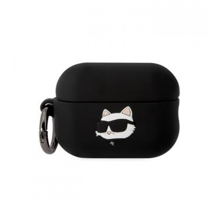 Karl Lagerfeld 3D Logo NFT Choupette Head Silikonové Pouzdro pro Airpods Pro 2 Black