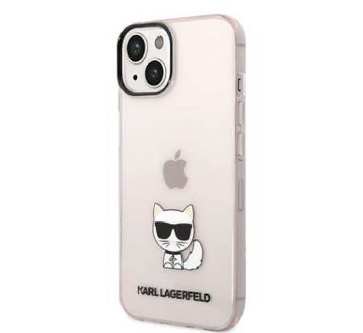 Karl Lagerfeld Choupette Logo Zadní Kryt pro iPhone 14 Plus Pink