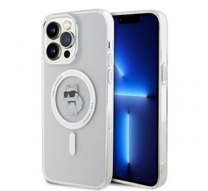 Karl Lagerfeld IML Choupette MagSafe Zadní Kryt pro iPhone 15 Pro Max Transparent
