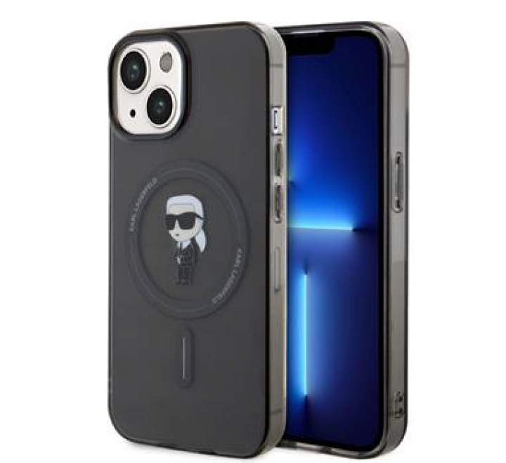 Karl Lagerfeld IML Ikonik MagSafe Zadní Kryt pro iPhone 15 Black