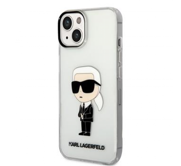 Karl Lagerfeld IML Ikonik NFT Zadní Kryt pro iPhone 14 Plus Transparent