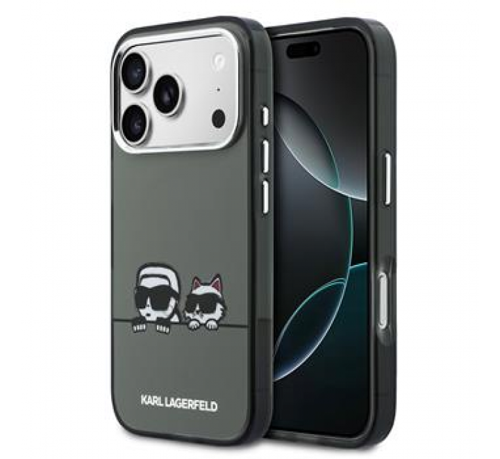 Karl Lagerfeld IML K&CH Heads Logo MagSafe Zadní Kryt pro iPhone 17 Pro Max Black