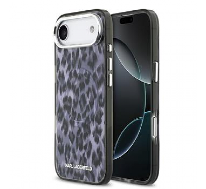 Karl Lagerfeld IML Leopard MagSafe Zadní Kryt pro iPhone Air Grey