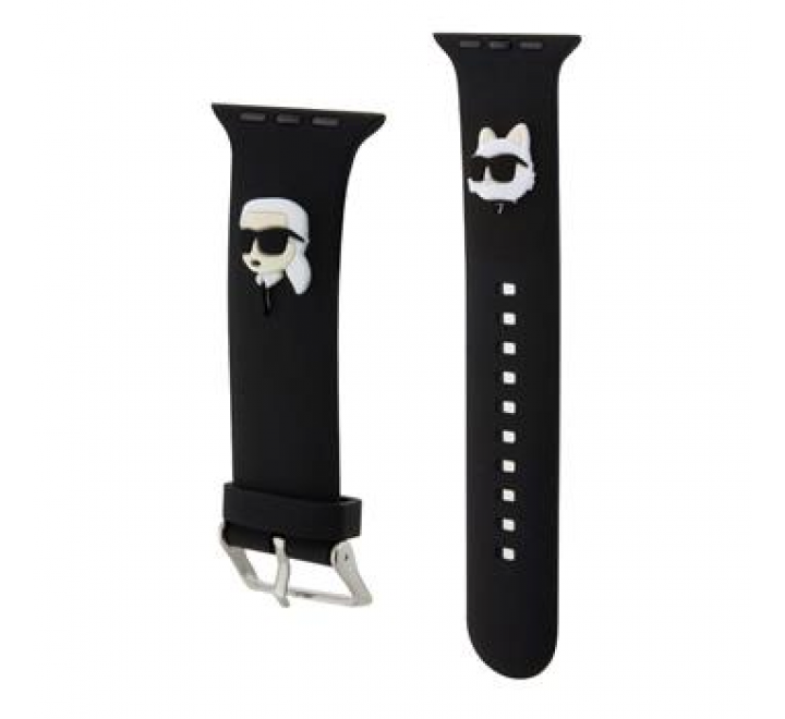 Karl Lagerfeld Karl and Choupette Head NFT Řemínek pro Apple Watch 38/40/41 Black
