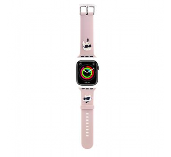 Karl Lagerfeld Karl and Choupette Head NFT Řemínek pro Apple Watch 38/40/41 Pink