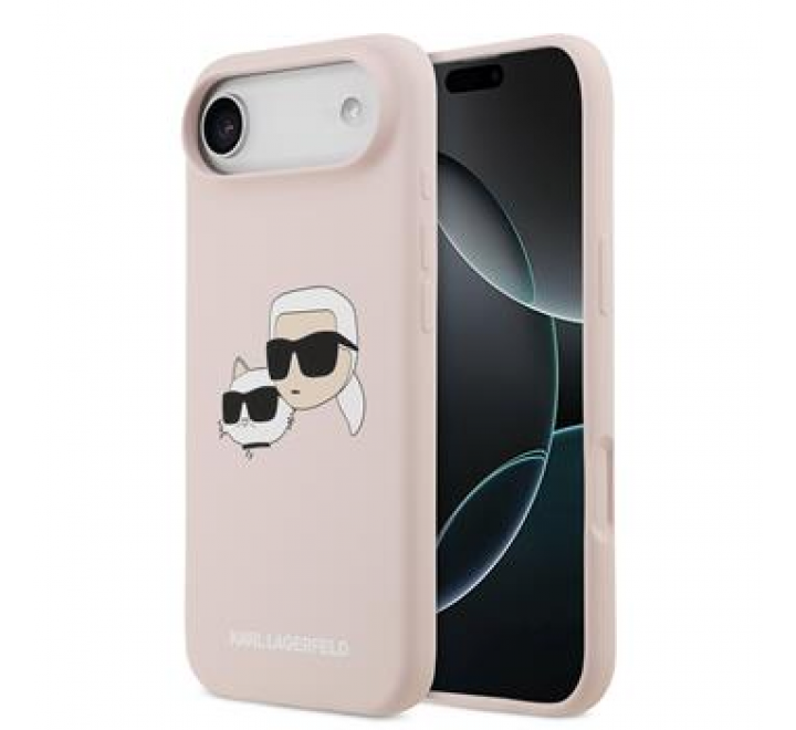 Karl Lagerfeld Liquid Silicone Double Heads MagSafe Zadní Kryt pro iPhone 17 Air Pink