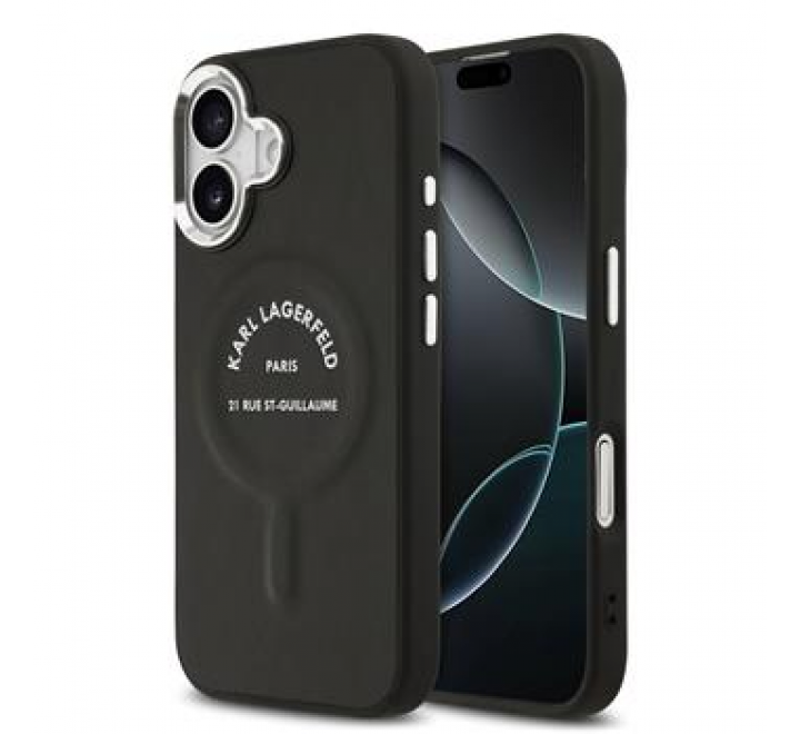Karl Lagerfeld PU RSG Logo MagSafe Zadní Kryt pro iPhone 17 Black