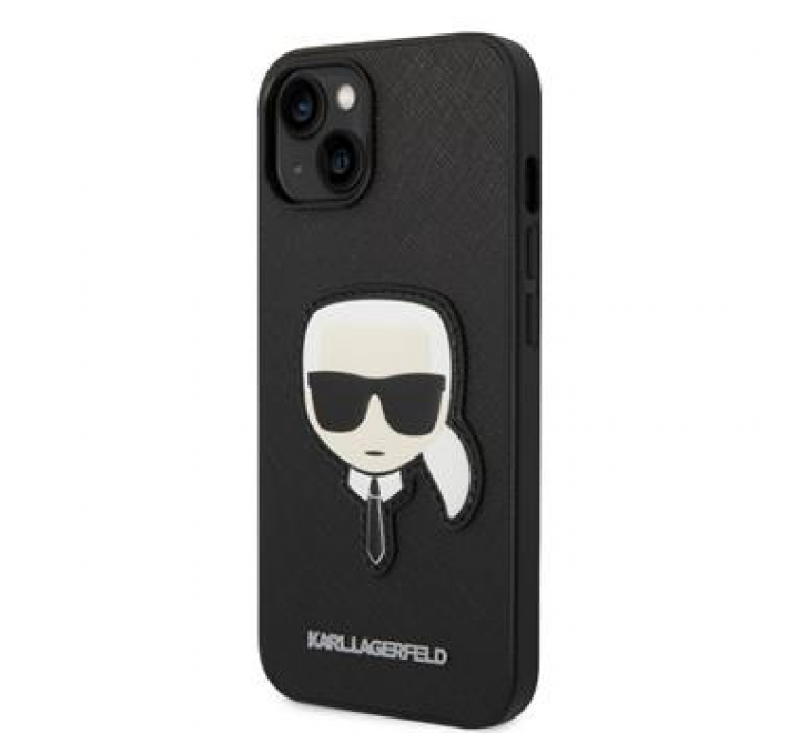 Karl Lagerfeld PU Saffiano Karl Head Zadní Kryt pro iPhone 14 Plus Black