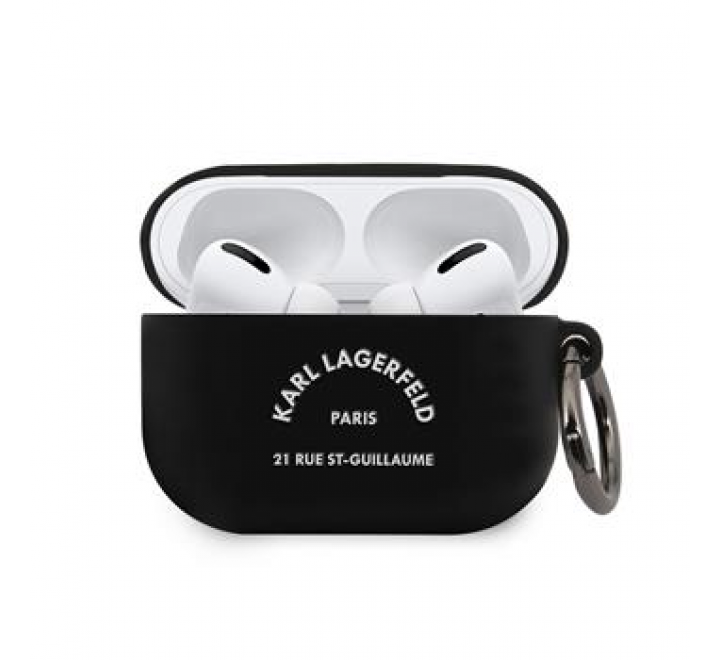 Karl Lagerfeld Rue St Guillaume Silikonové Pouzdro pro Airpods Pro Black