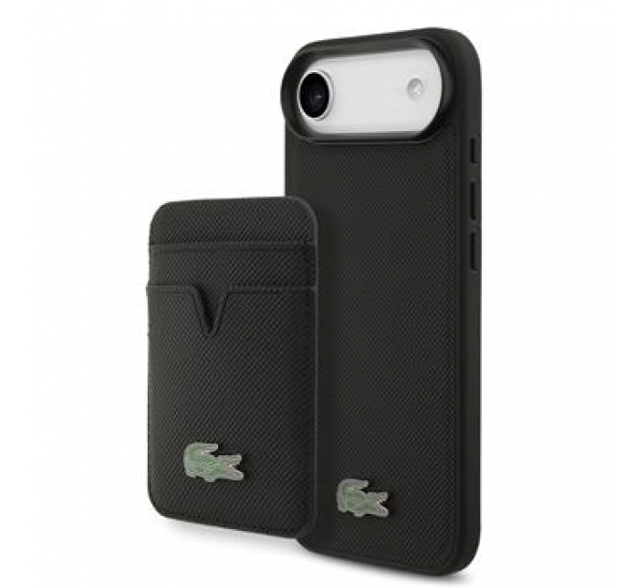 Lacoste Iconic Petit Pique MagSafe Zadní Kryt + Peněženka pro iPhone Air Black