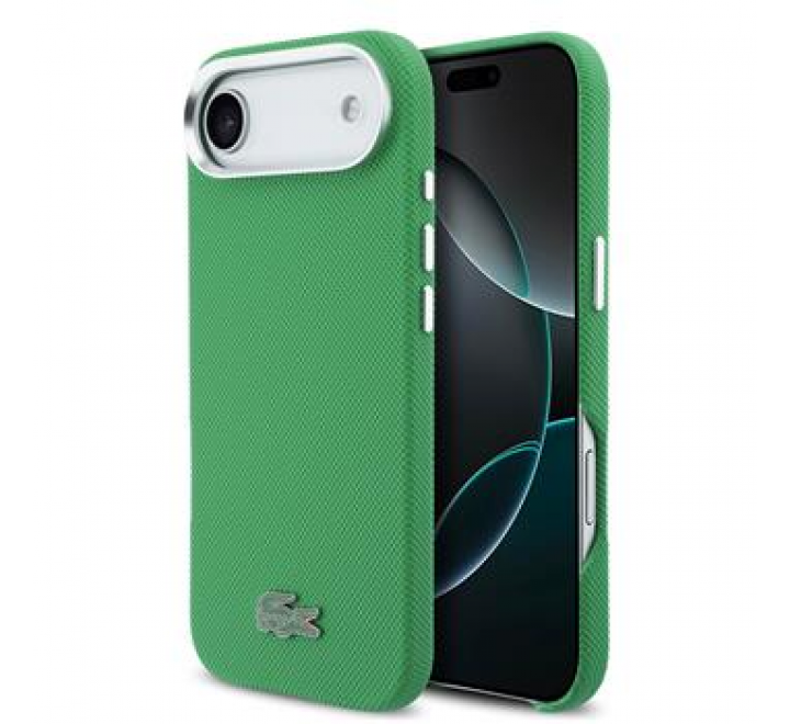 Lacoste Iconic Petit Pique Metal Logo MagSafe Zadní Kryt pro iPhone Air Green