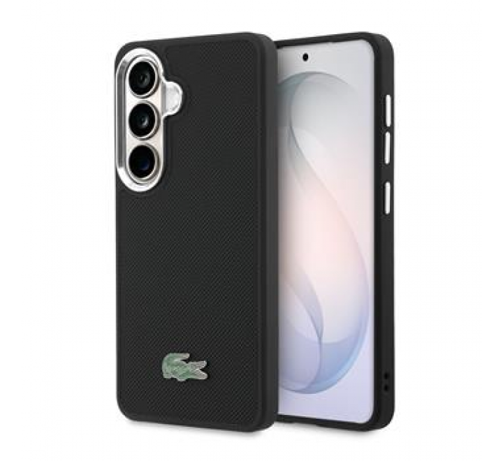 Lacoste Petit Pique Metal Logo Magnetic Zadní Kryt pro Samsung Galaxy S26+ Black