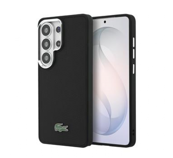 Lacoste Petit Pique Metal Logo Magnetic Zadní Kryt pro Samsung Galaxy S26 Ultra Black