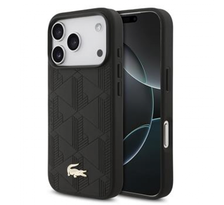 Lacoste PU Nomogramme Gold Logo MagSafe Zadní Kryt pro iPhone 17 Pro Black