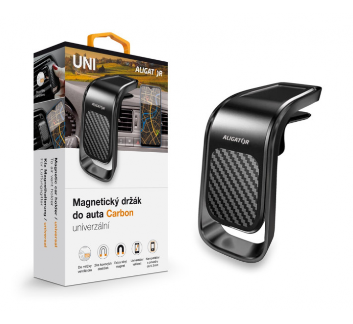 Magnetický držák do auta HA15 ALIGATOR Carbon, univerzální