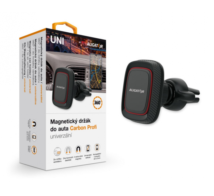 Magnetický držák do auta HA16 ALIGATOR Carbon Profi, univerzální