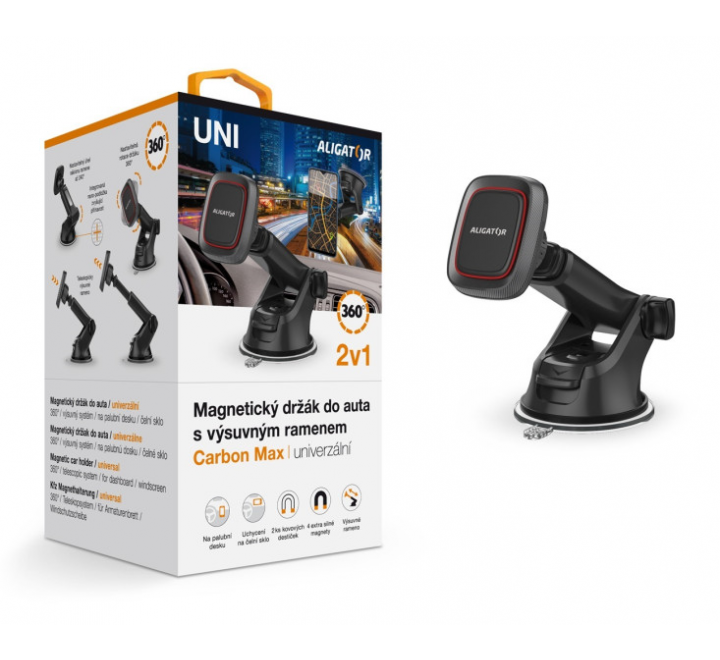 Magnetický držák do auta HA17 ALIGATOR Carbon Max, univerzální