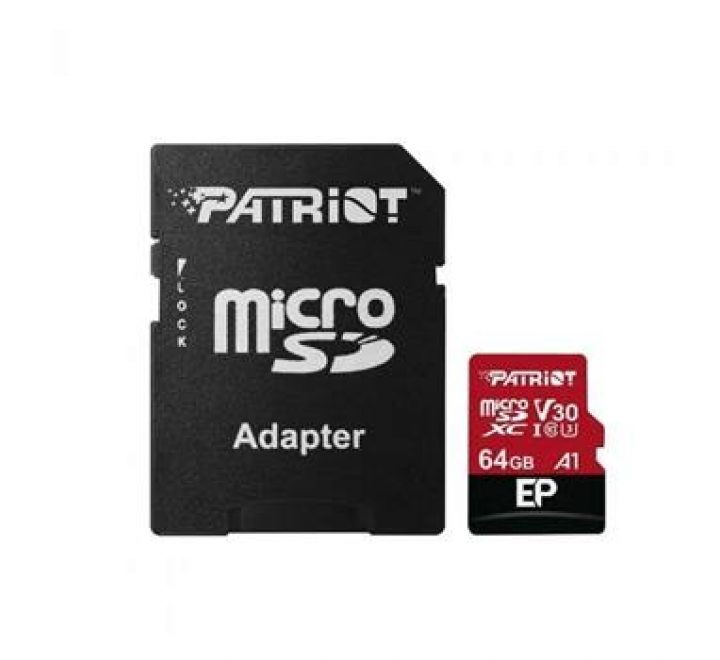 microSDXC 64GB Patriot A1 Class 10 vč. Adaptéru