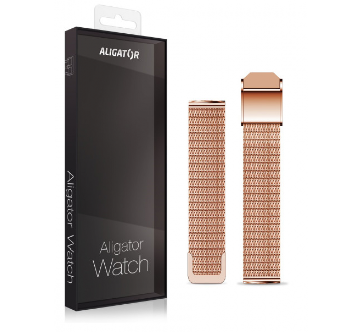 Náhradní kovový řemínek pro Aligator Watch Grace 16mm, rosegold