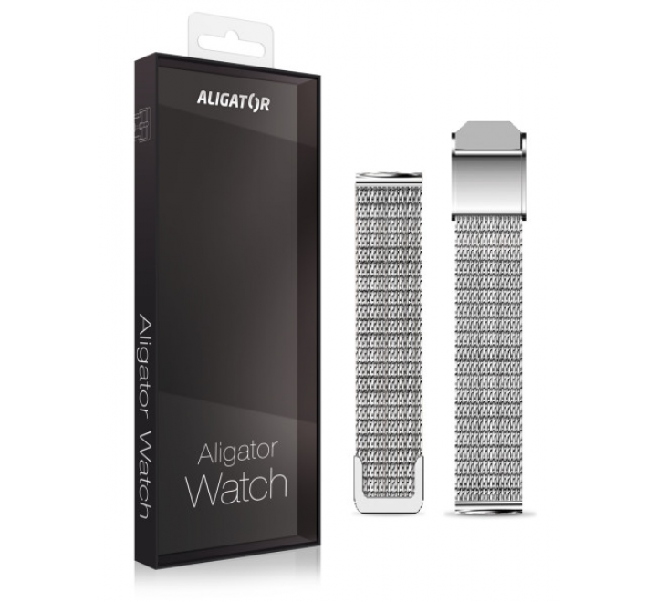 Náhradní kovový řemínek pro Aligator Watch Grace 16mm, stříbrný