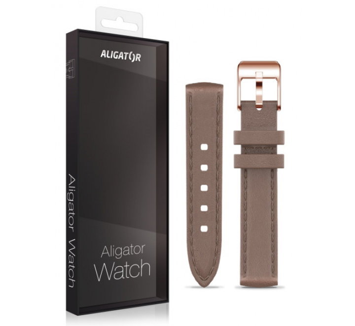 Náhradní řemínek ze syntetické kůže pro Aligator Watch Grace 16mm, cappuccino