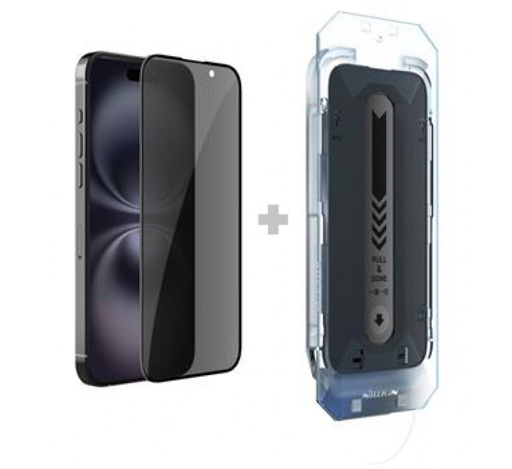 Nillkin Tvrzené Sklo 0.25mm Guardian 2.5D pro Apple iPhone 16 Black (s aplikátorem)